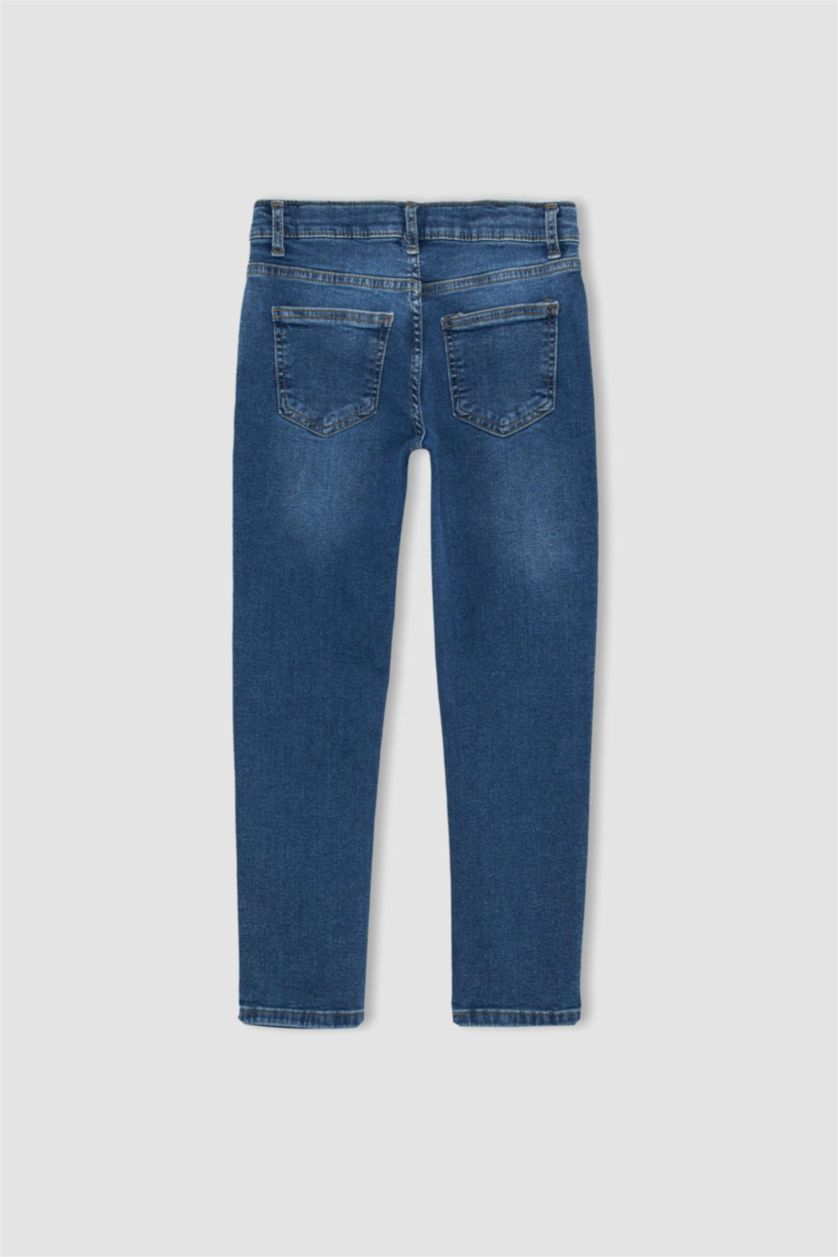 أولاد أزرق بنطلون جينز ولادي بقصة ضيقة بساق مستقيم