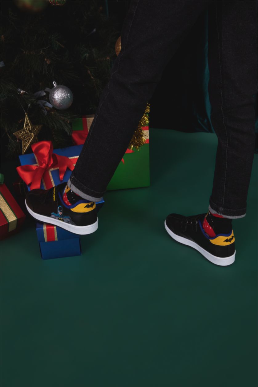 GARÇONS Noir Baskets Batman Lacé