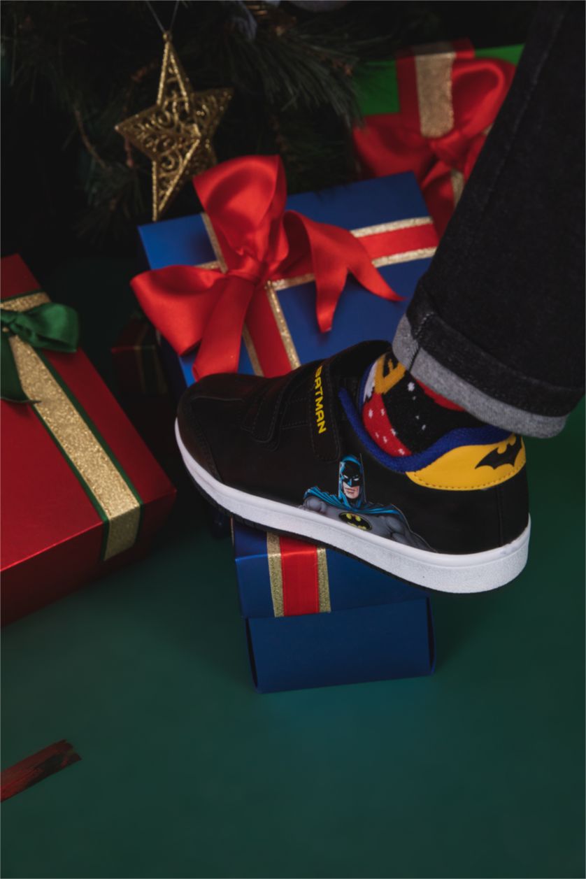 GARÇONS Noir Baskets Batman Lacé