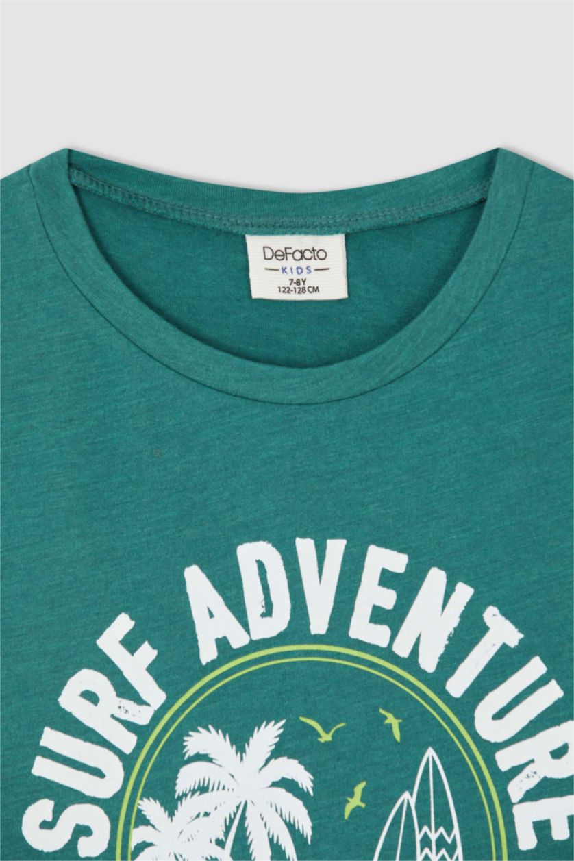 BOYS & TEENS Green Boy Crew Neck Singlet