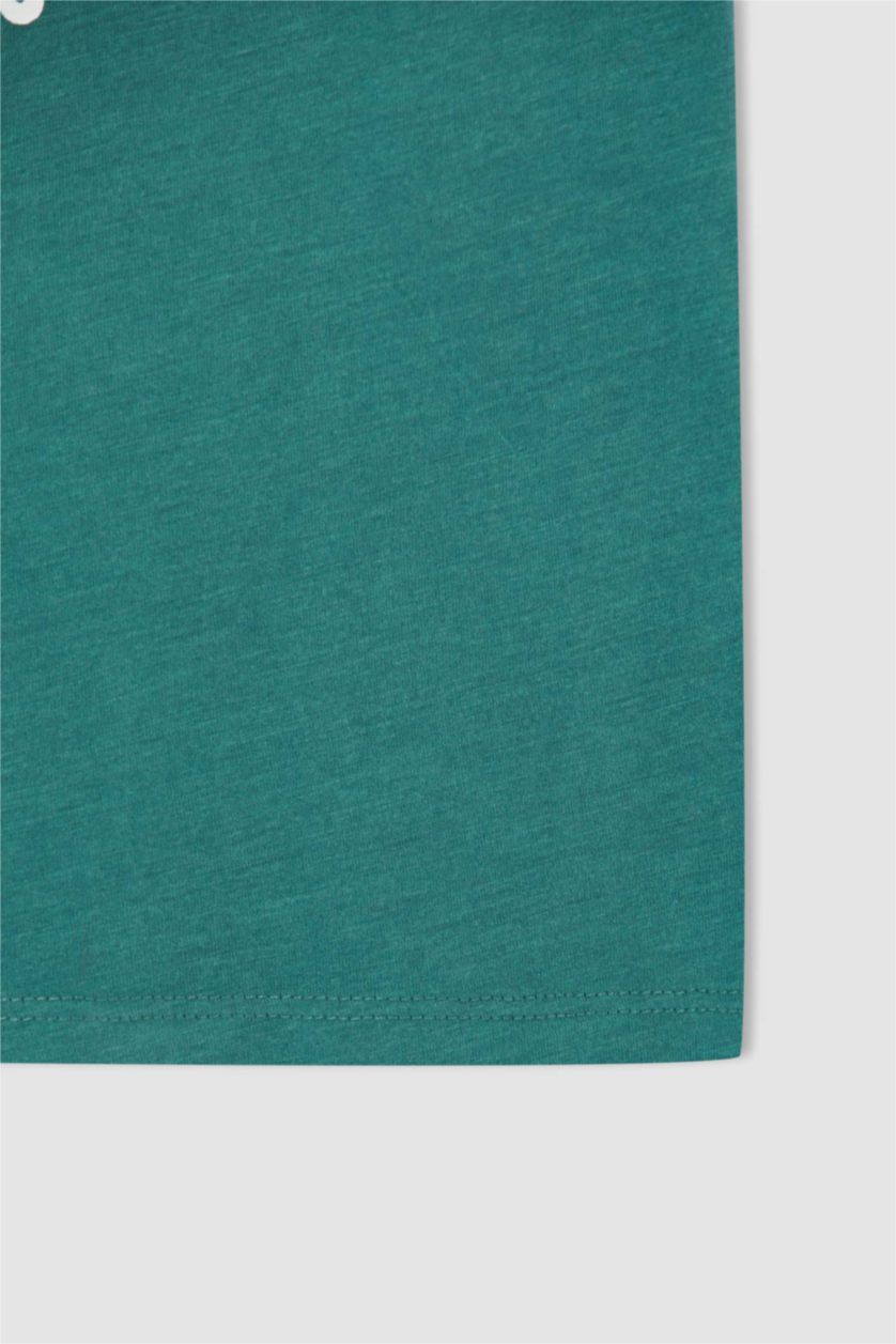 BOYS & TEENS Green Boy Crew Neck Singlet