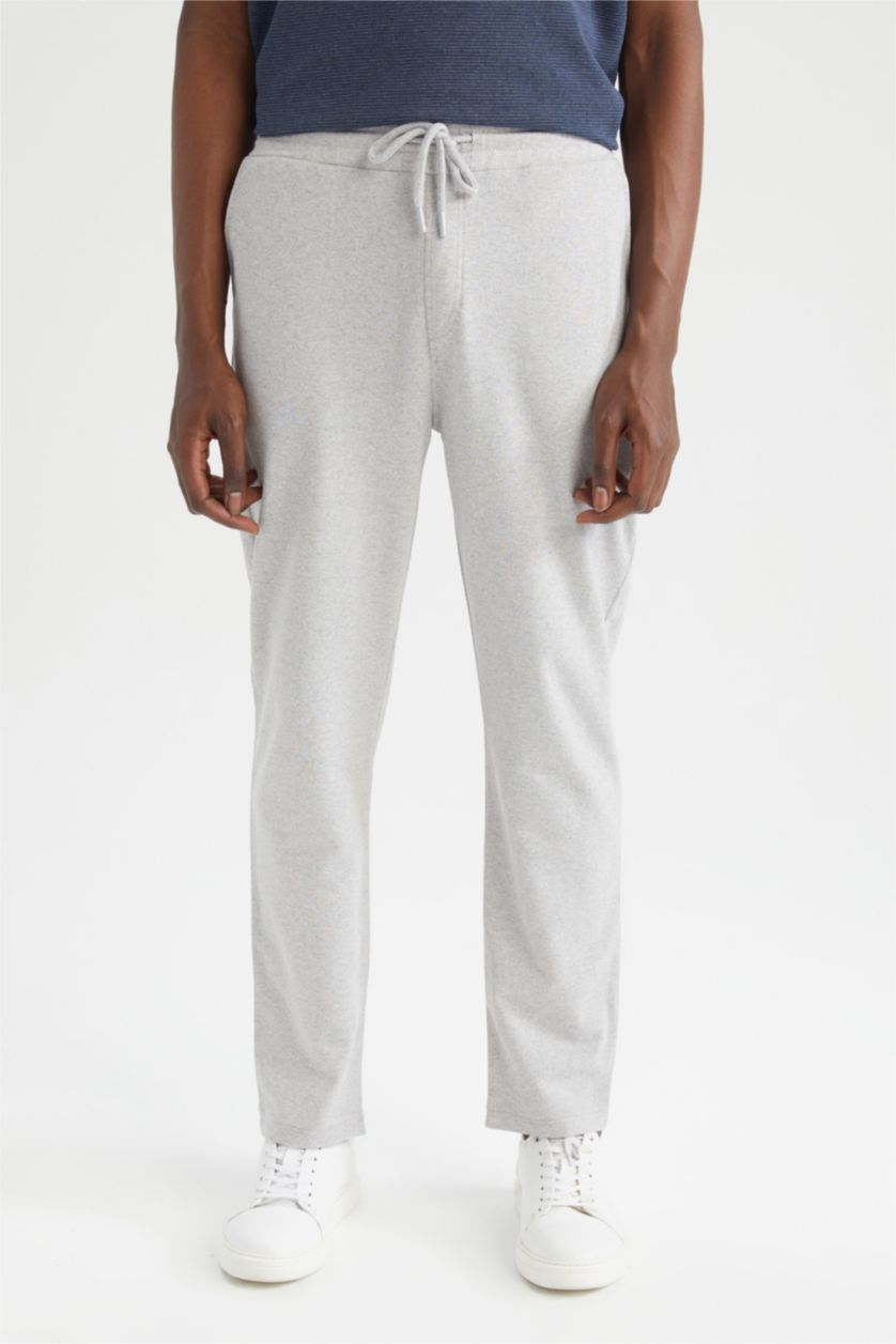 Erkek Gri Melanj Regular Fıt Pantolon