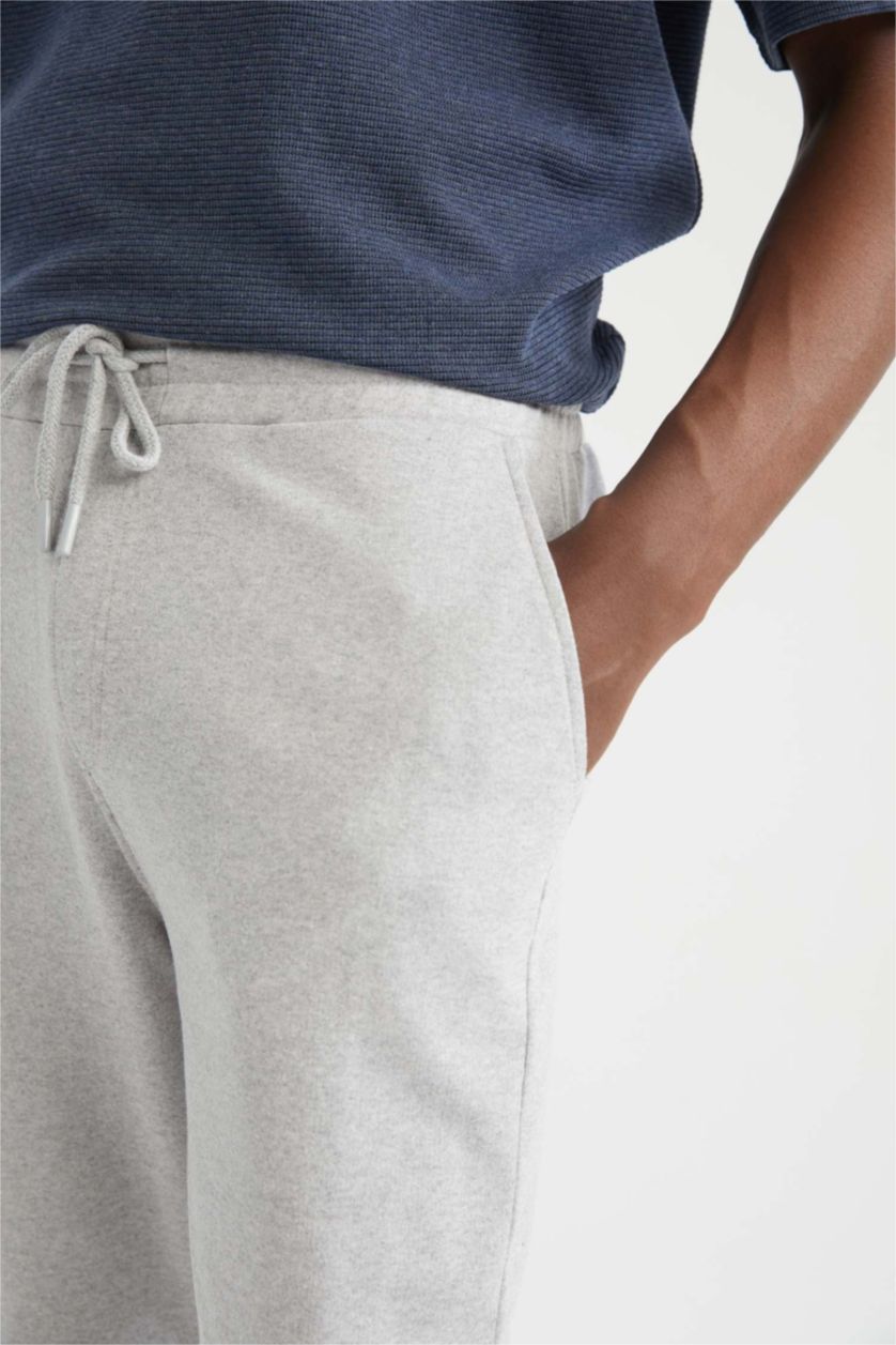 Erkek Gri Melanj Regular Fıt Pantolon