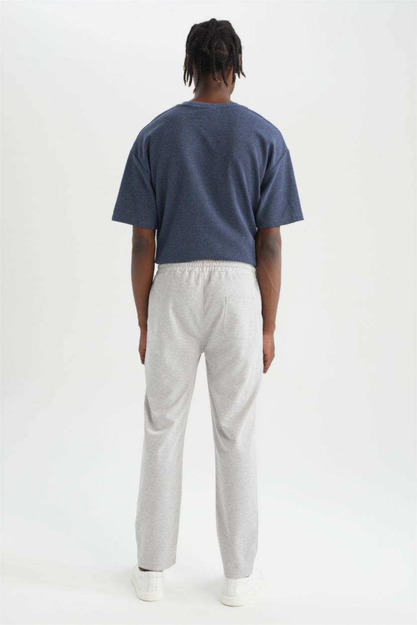 Erkek Gri Melanj Regular Fıt Pantolon