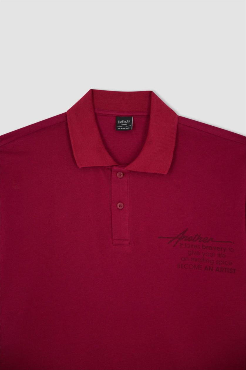 HOMME Rose T-Shirt Polo Coupe Oversize İmprimé