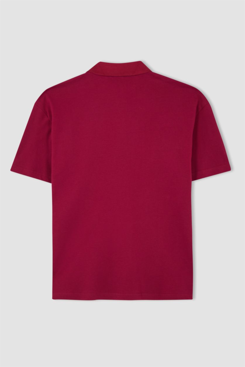 HOMME Rose T-Shirt Polo Coupe Oversize İmprimé