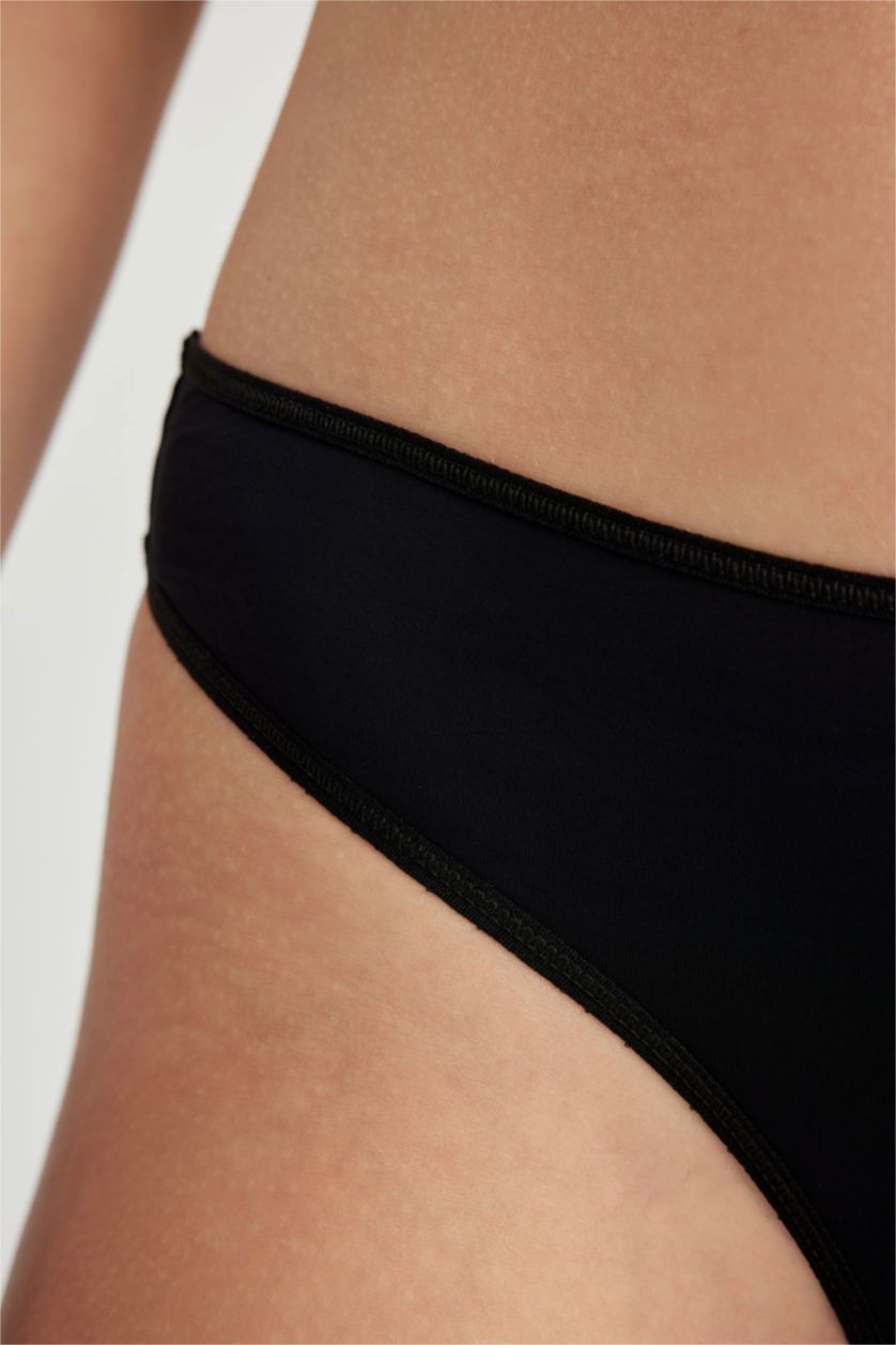 FEMME Noir 2 Pièces String Slip