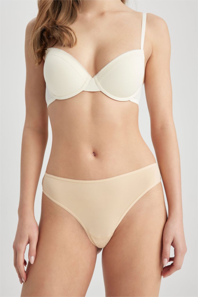 FEMME Noir 2 Pièces String Slip