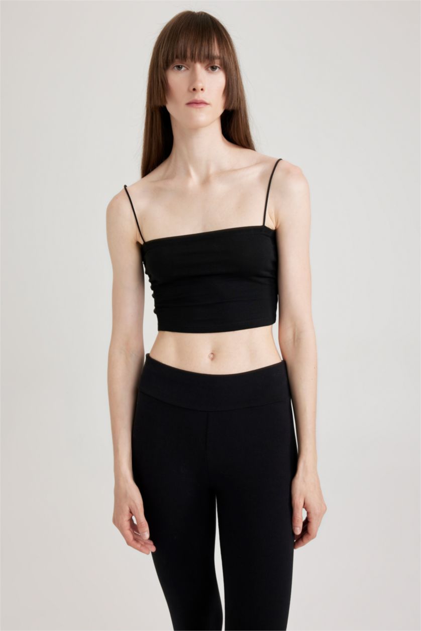 FEMME Noir Débardeur Coton Coupe Régulière Fall In Love