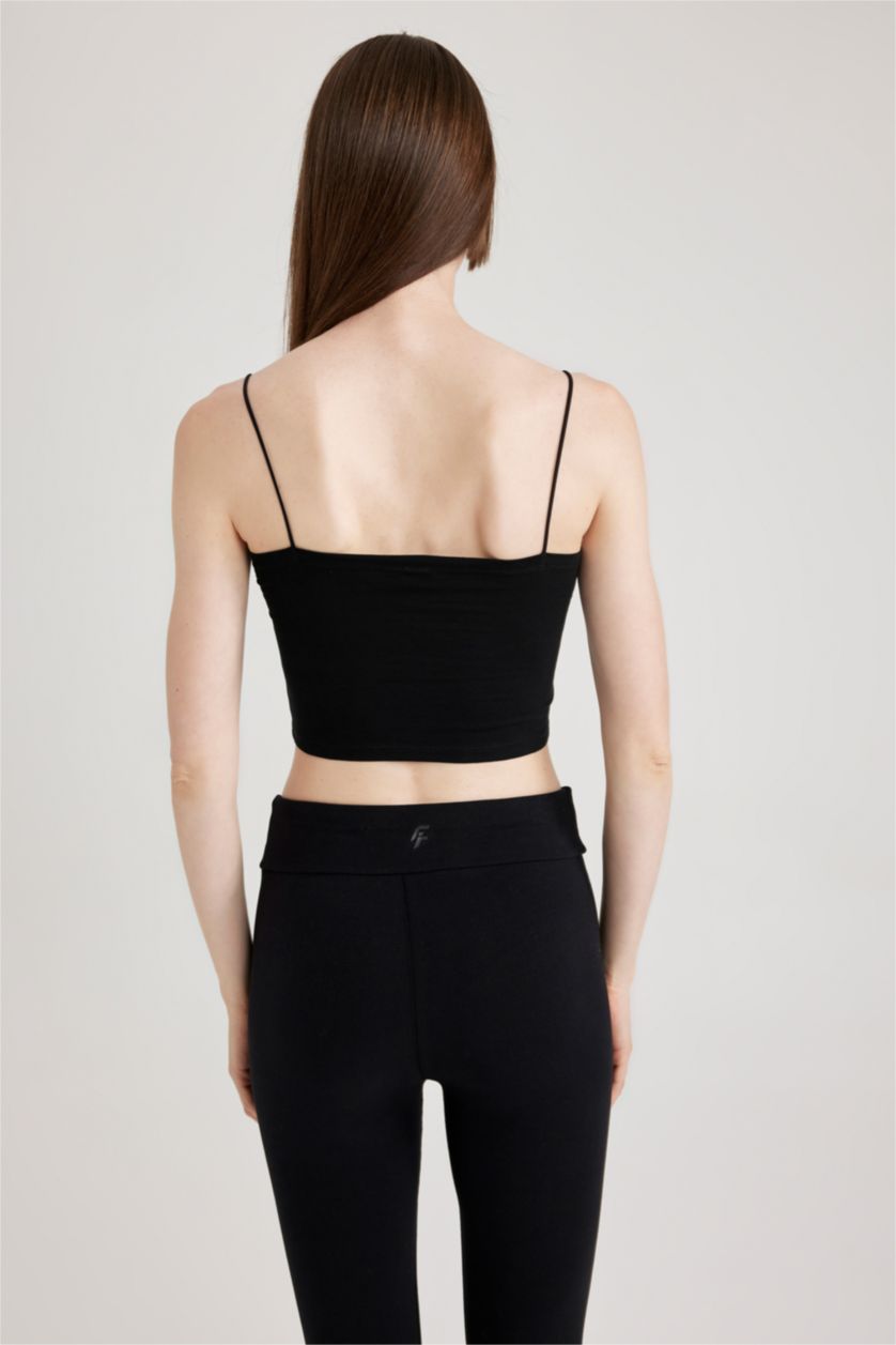 FEMME Noir Débardeur Coton Coupe Régulière Fall In Love