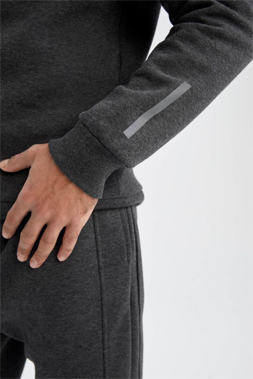 HOMME Anthracite Sweat- Shirt Coupe standard À capuche