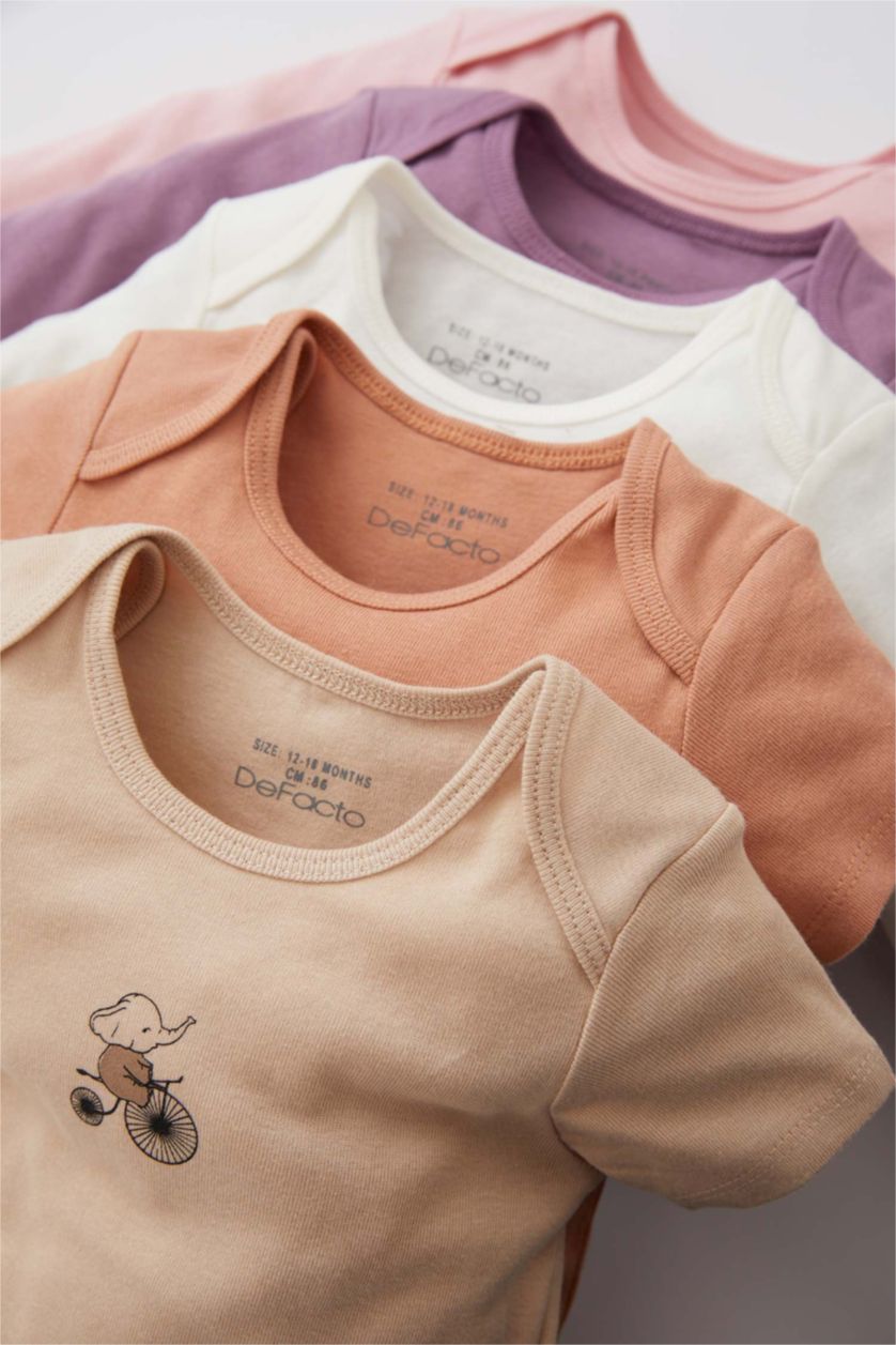 BÉBÉ FILLE Beige Body à manches longues avec boutons-pression Ctelé Manche Longue Col enveloppe Basique 5 BéBé Fille