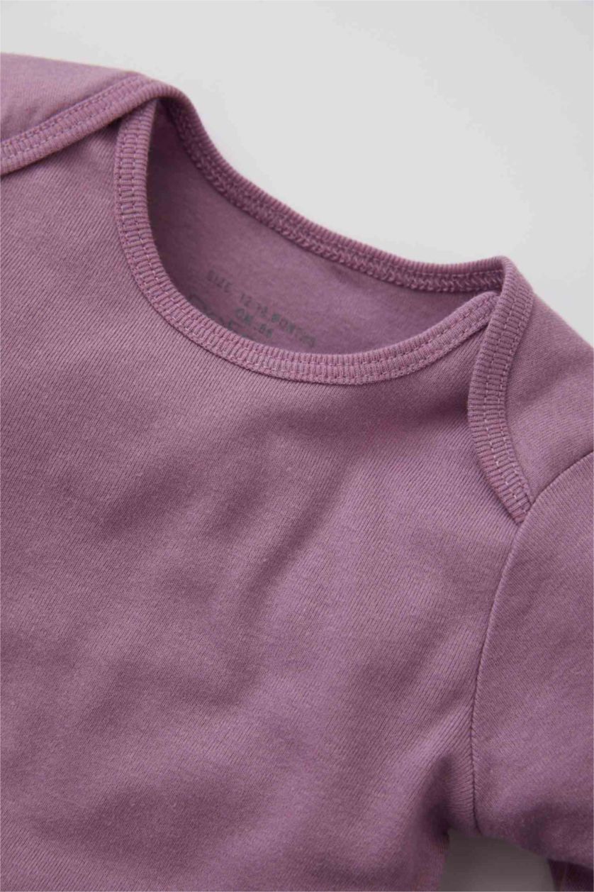 BÉBÉ FILLE Beige Body à manches longues avec boutons-pression Ctelé Manche Longue Col enveloppe Basique 5 BéBé Fille