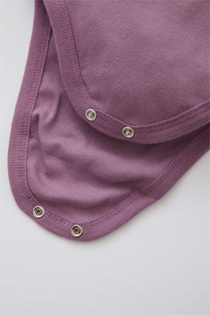 BÉBÉ FILLE Beige Body à manches longues avec boutons-pression Ctelé Manche Longue Col enveloppe Basique 5 BéBé Fille