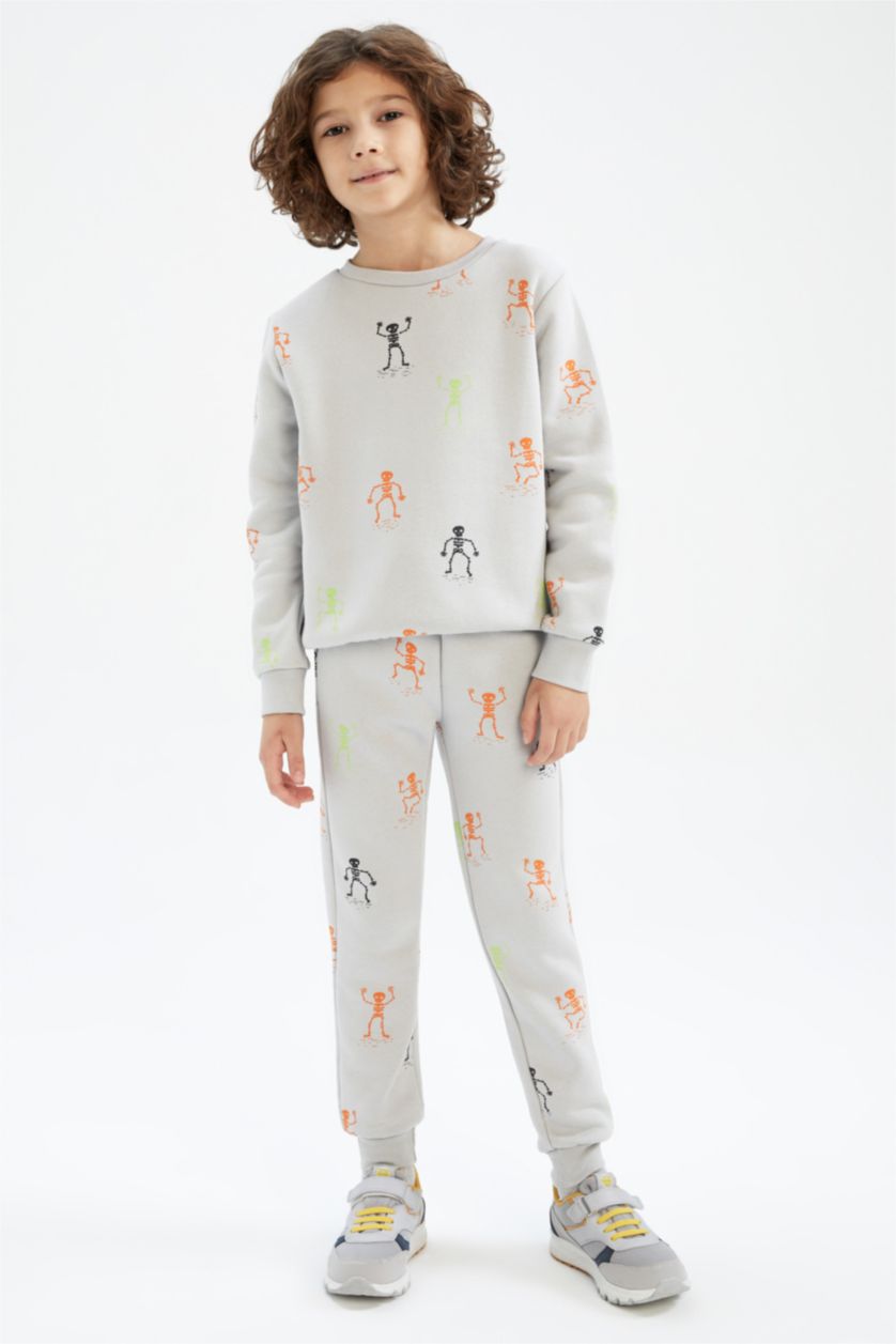 BOYS & TEENS Light Grey Regular Fit Trousers