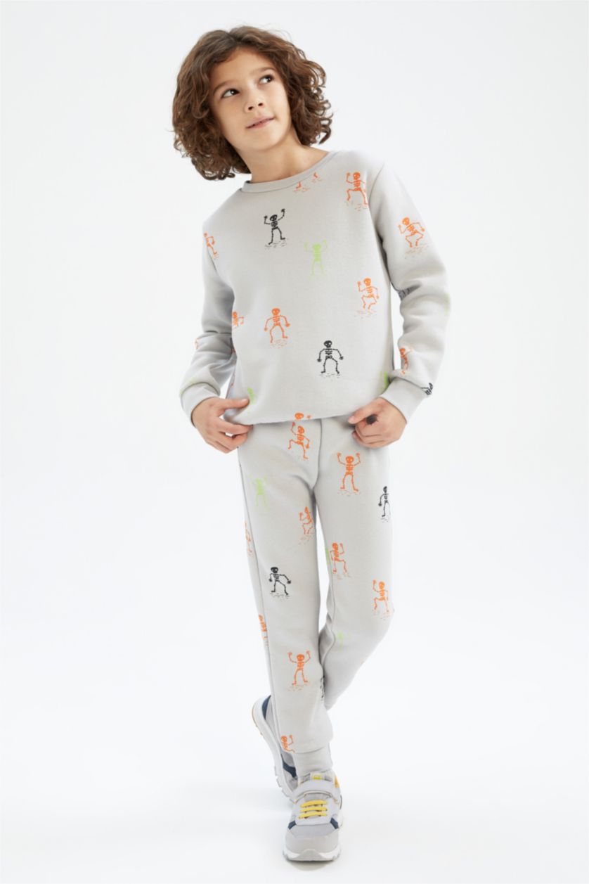 BOYS & TEENS Light Grey Regular Fit Trousers