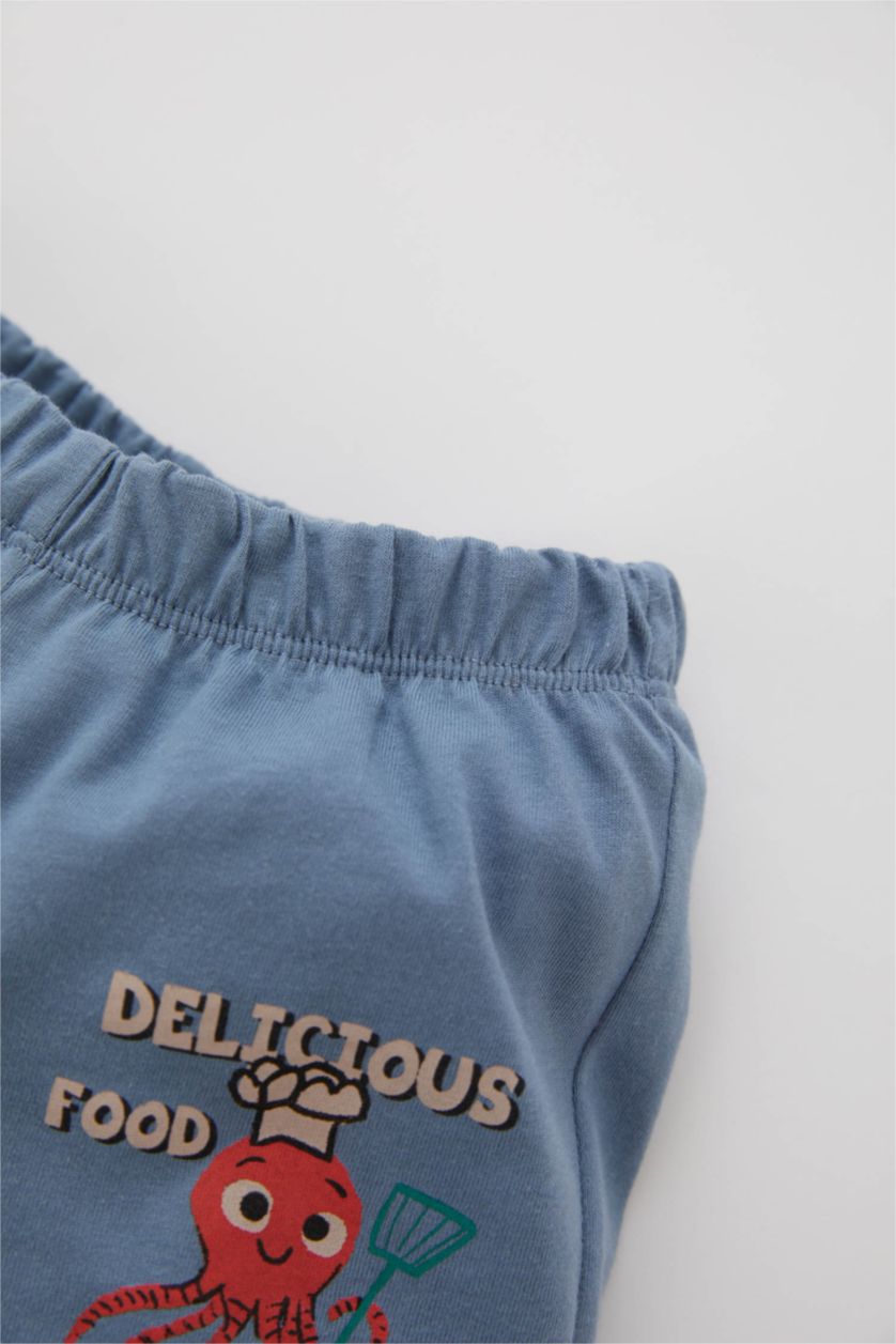 Малыши мальчики Голубрй Шорты стандартного кроя с принтом животных на резинке