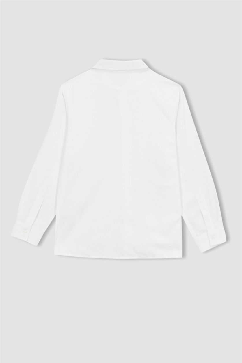 BOYS & TEENS White Regular Fit Long Sleeve Shirt