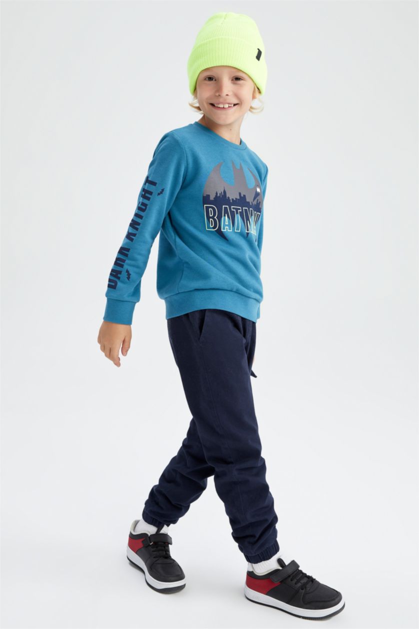 GARÇONS Vert Sweatshirt Batman à col rond pour garçon