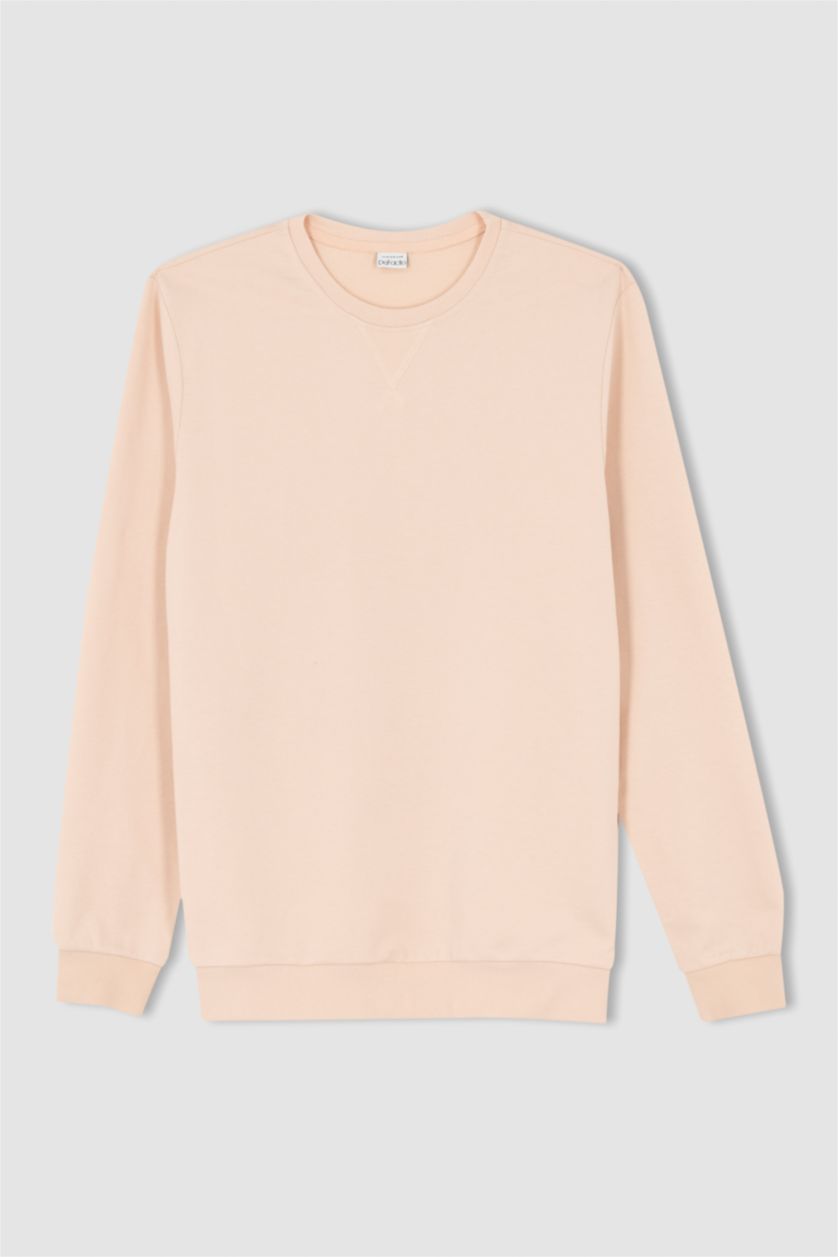 MAN Light Pink Regular Fit Sweatshirt