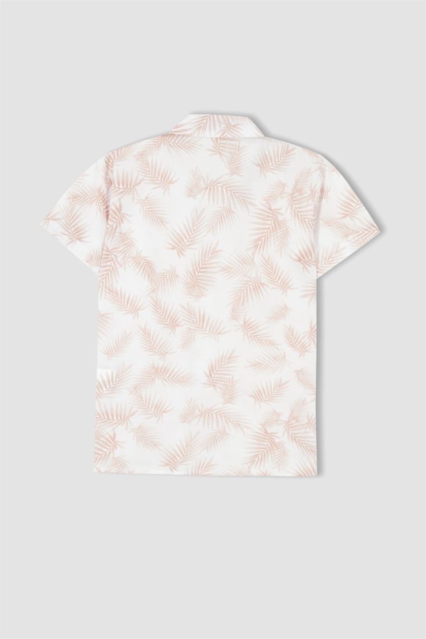 BÉBÉ GARÇON Bordeaux Chemises à manches courtes Popeline Col De Chemise Manche Courte Motif Tropical