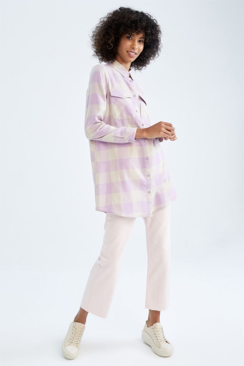 WOMAN Light Pink Straight Fit Trousers