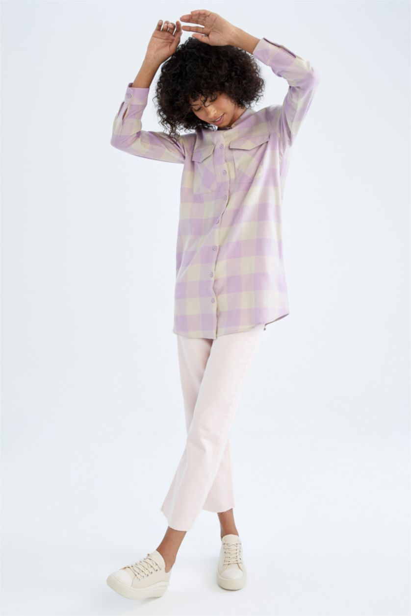 WOMAN Light Pink Straight Fit Trousers