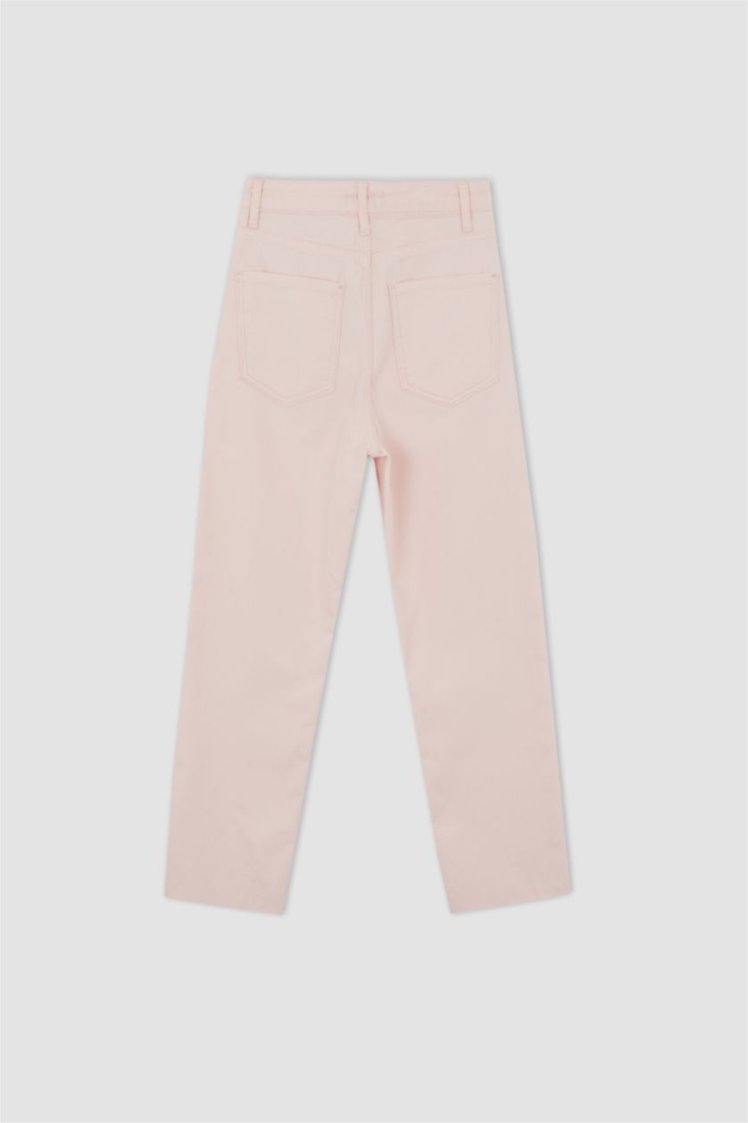WOMAN Light Pink Straight Fit Trousers