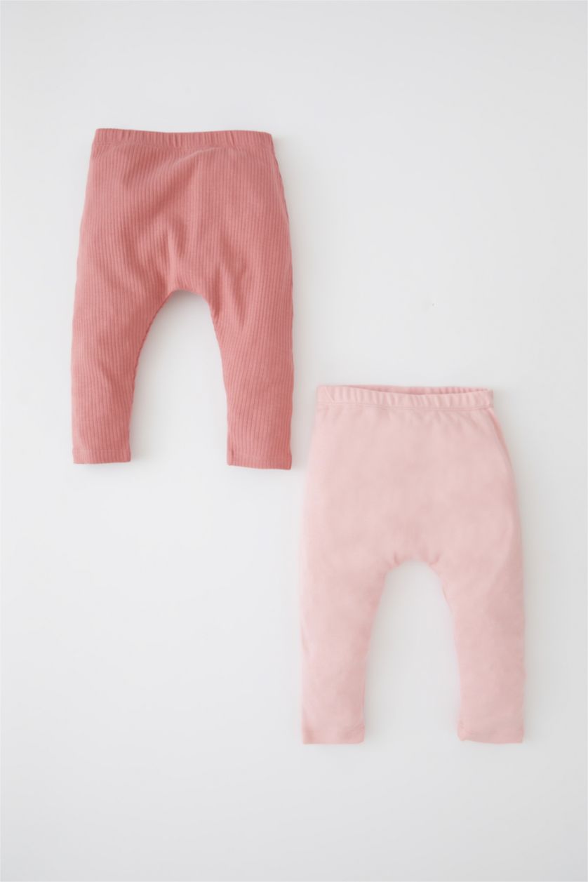Малыши девочки Розовый Штаны стандартного кроя для малышей девочек, 2 пары