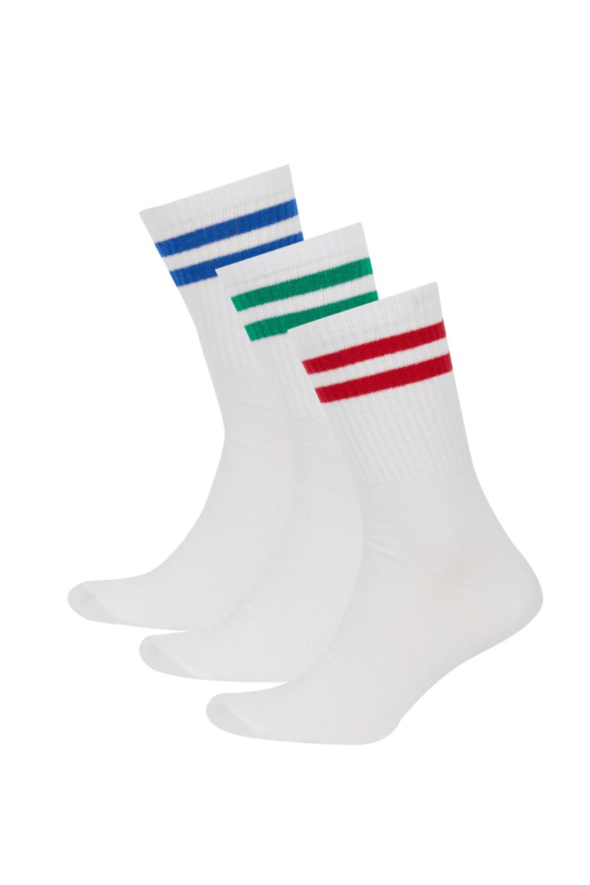 Man White Man 3 piece Long Socks