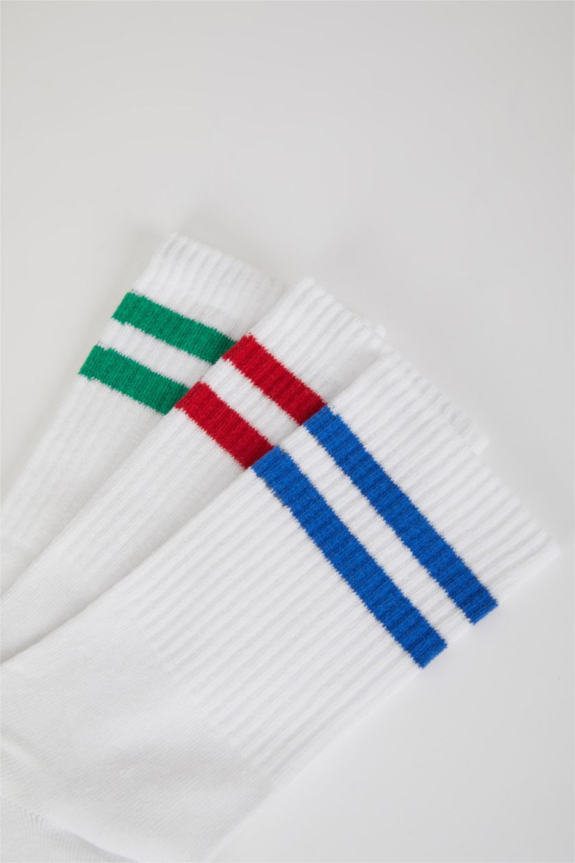 Man White Man 3 piece Long Socks