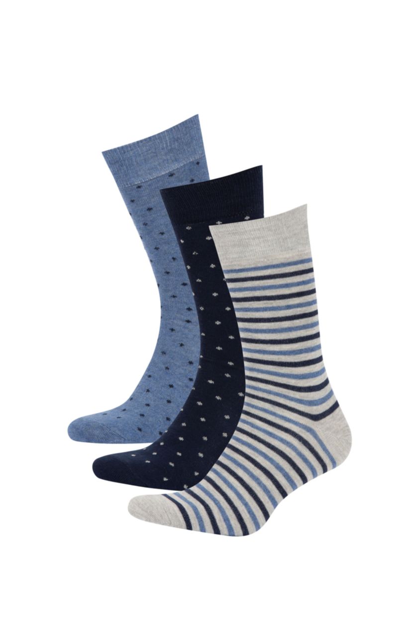 MAN MIXED Men 3 Pack Cotton Long Socks