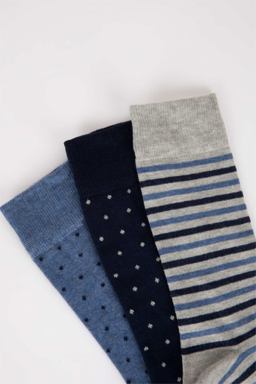 MAN MIXED Men 3 Pack Cotton Long Socks