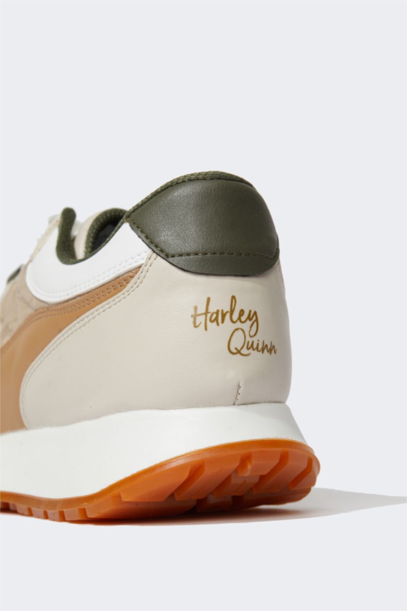 FEMME Beige Baskets PU Batman Lacé