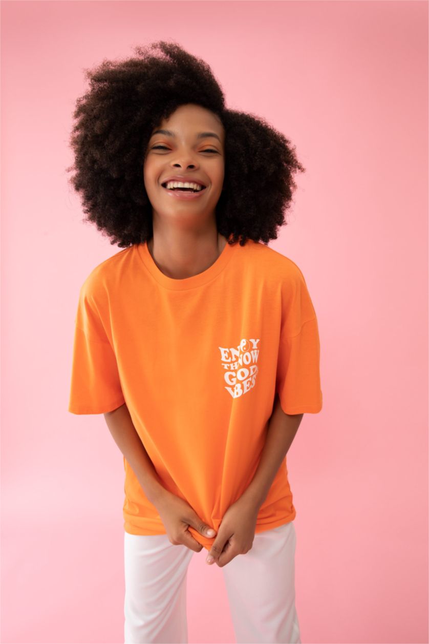 WOMAN Coral Oversize Fit Short Sleeve T-Shirt