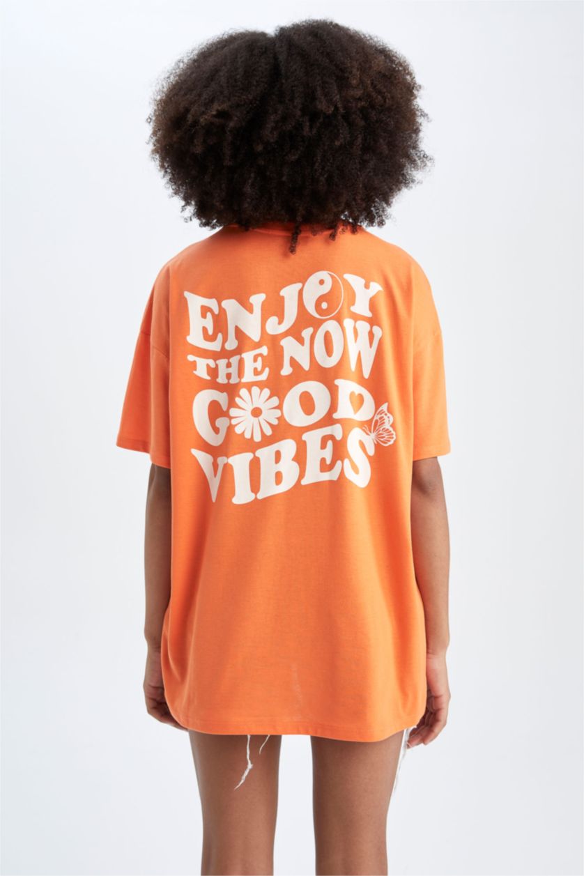 WOMAN Coral Oversize Fit Short Sleeve T-Shirt