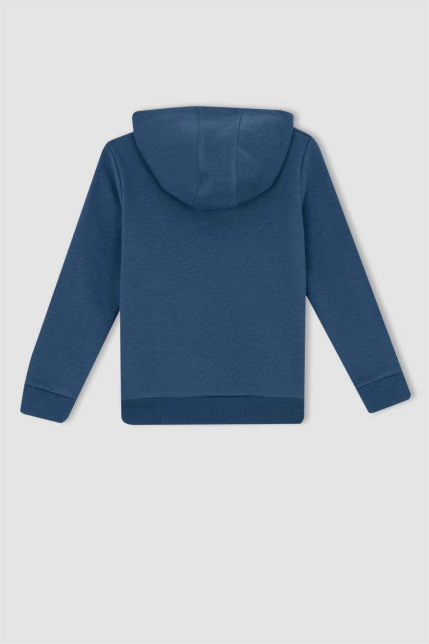 GARÇONS Indigo Sweat Garçon Ample À Capuche Avec Poche Kangourou