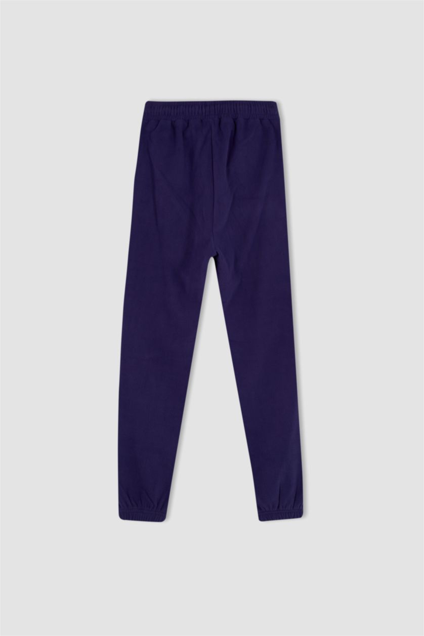 FEMME Violet Pantalon De Survêtement Coupe Classique En Laine
