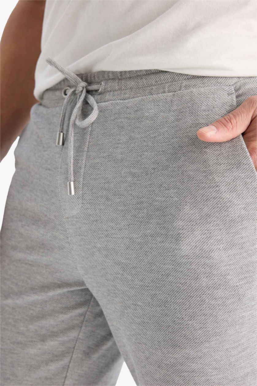 Erkek Gri Jogger Duble Paça Yazlık Rahat Esnek Kumaş Pantolon