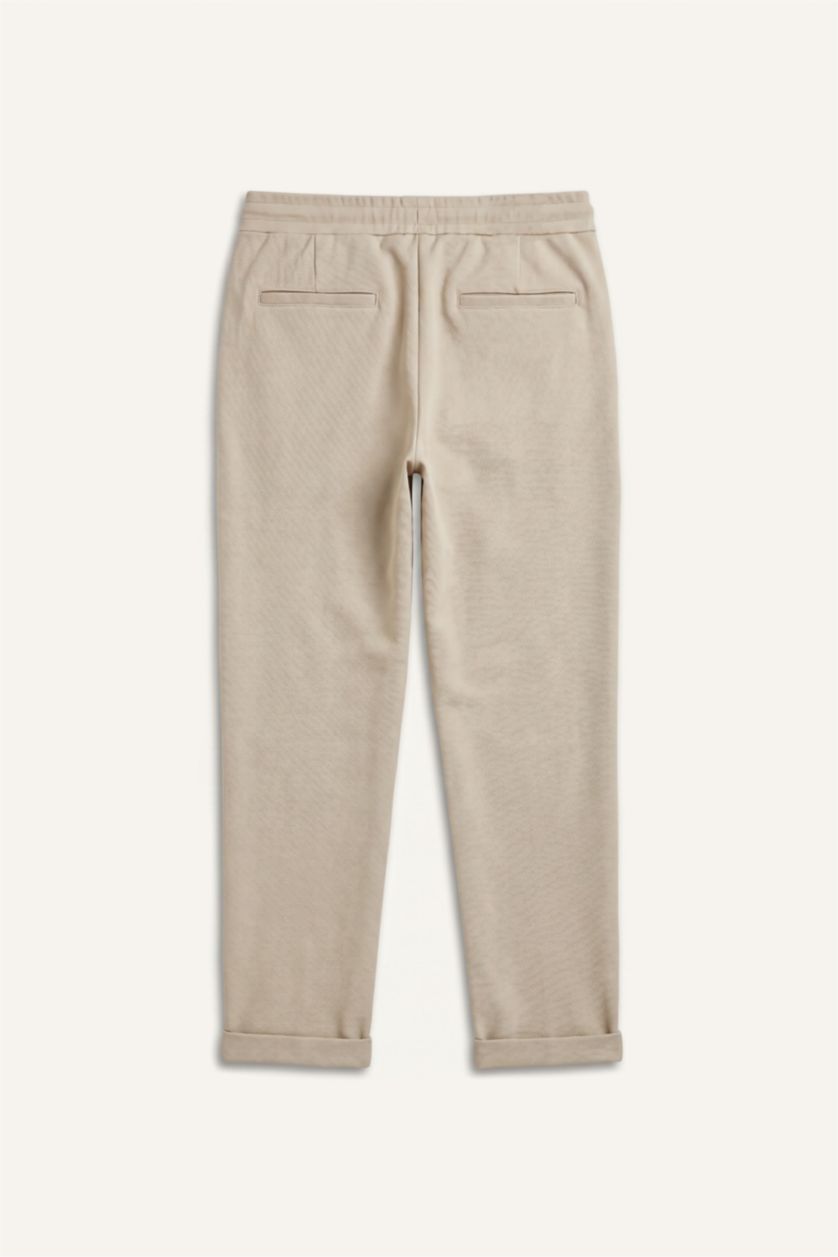 Men Beige Tailored Fit Trousers