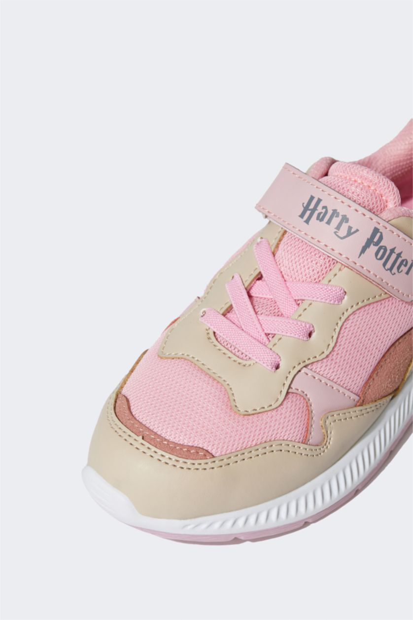 Kız Çocuk - Genç Kız Pembe Kız Çocuk Harry Potter Tek Bantlı Yüksek Taban Suni Deri Sneaker