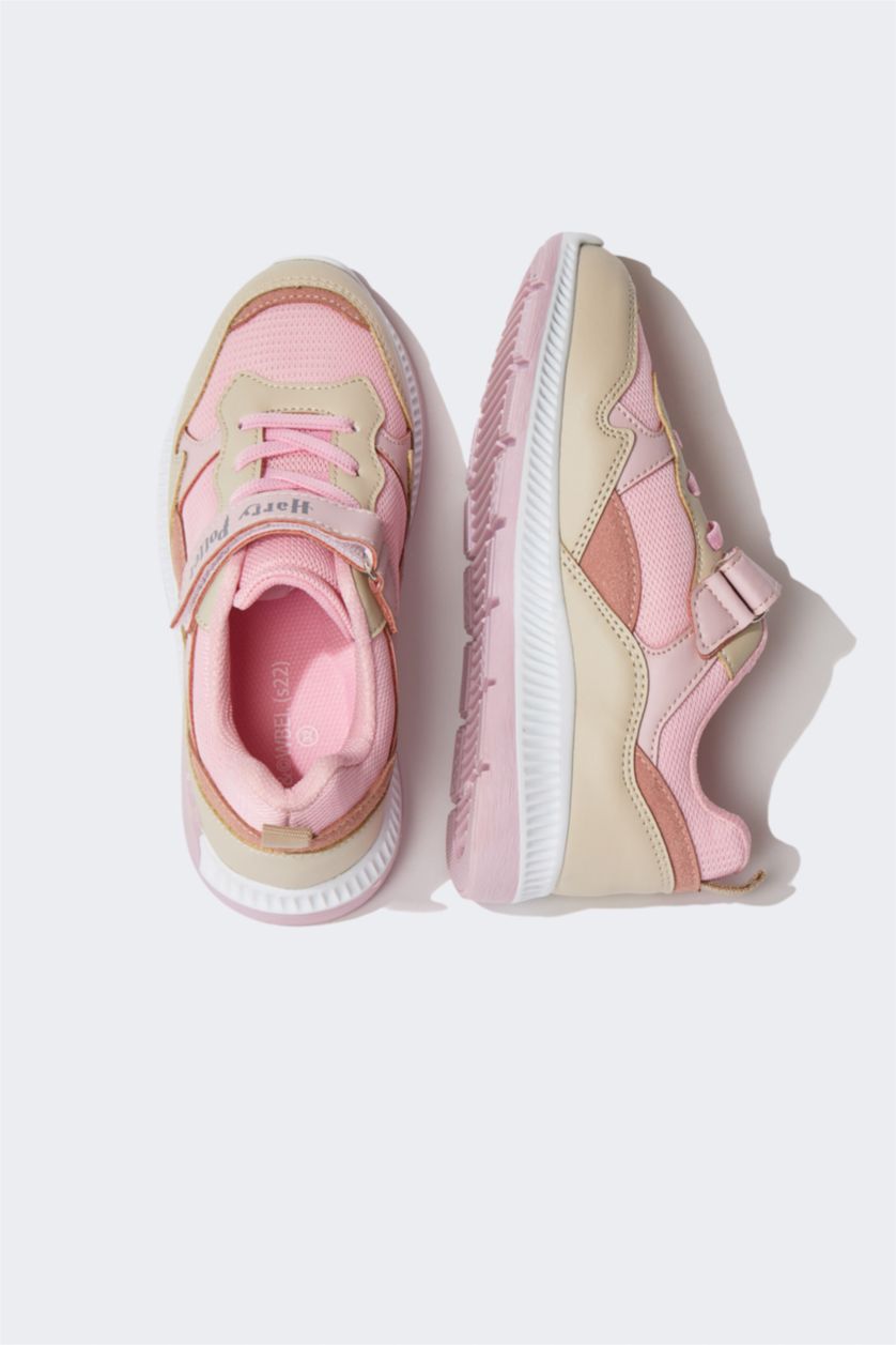Kız Çocuk - Genç Kız Pembe Kız Çocuk Harry Potter Tek Bantlı Yüksek Taban Suni Deri Sneaker