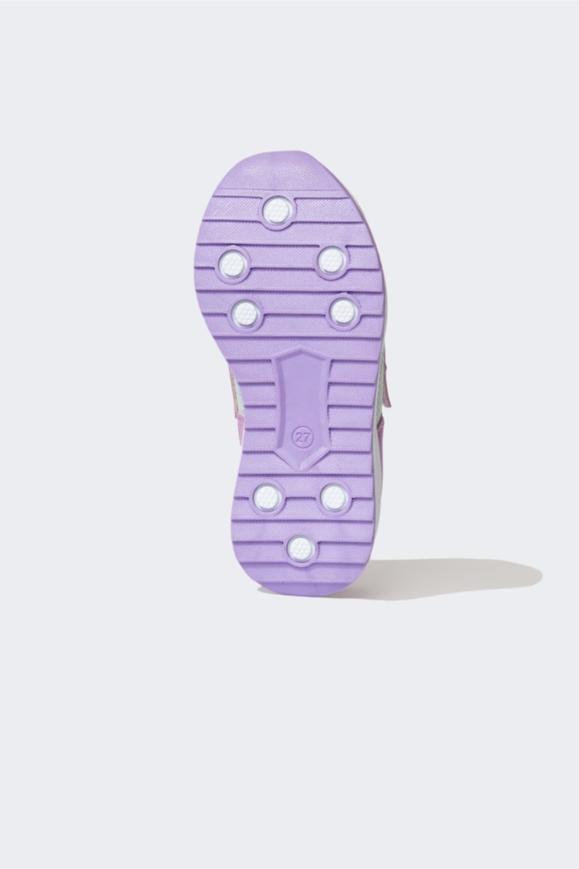 بنات أرجواني حذاء رياضي جلد صناعي برباط من باور باف جيرلز