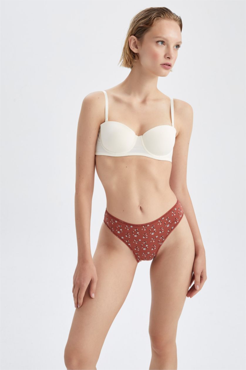 نساء برتقلي غامق سراويل داخلية منقوشة - 3 قطع