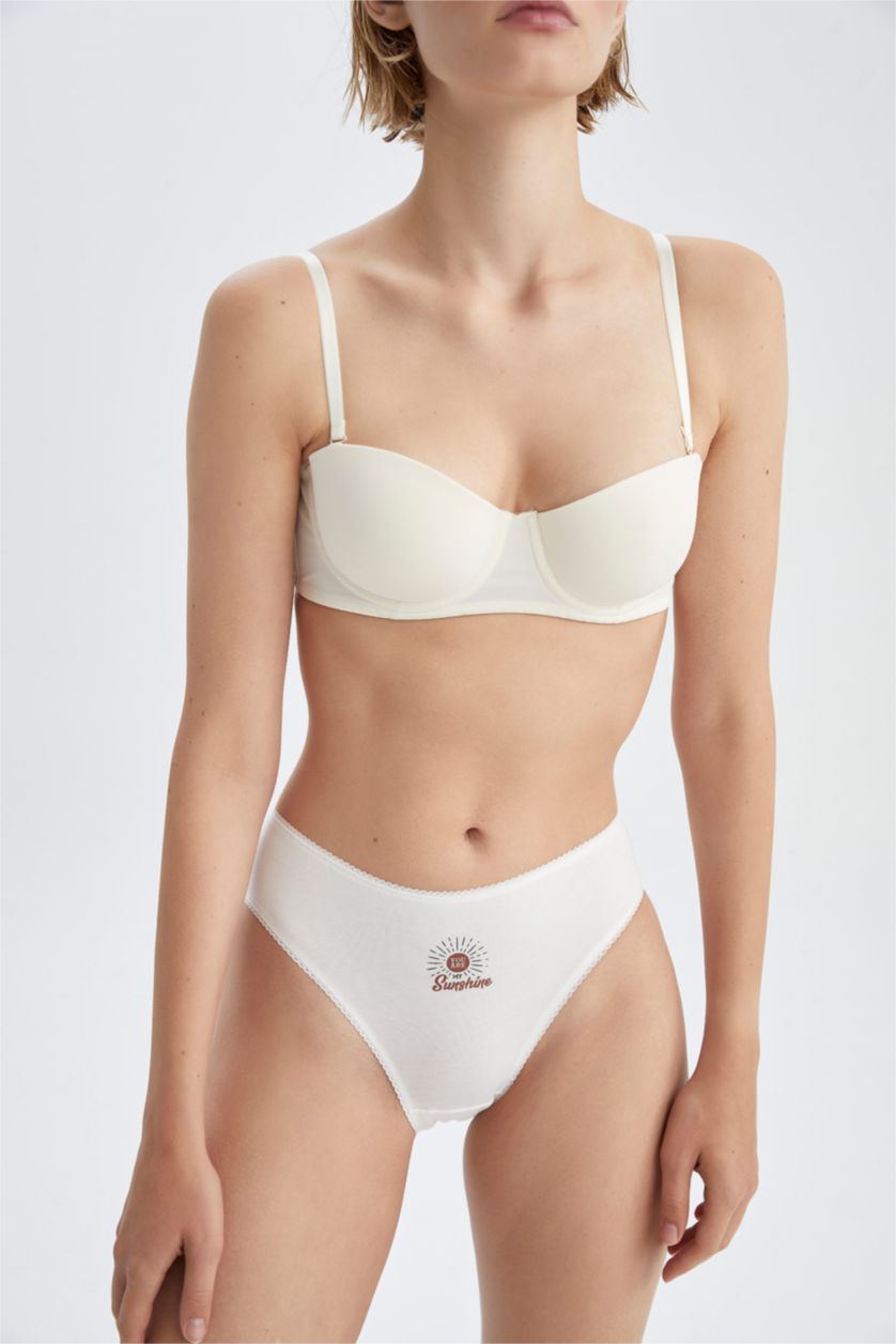 نساء برتقلي غامق سراويل داخلية منقوشة - 3 قطع