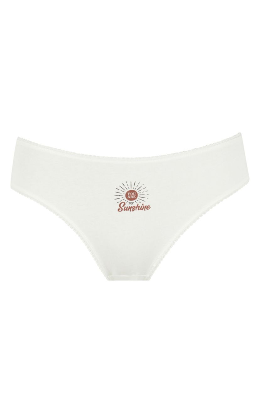 نساء برتقلي غامق سراويل داخلية منقوشة - 3 قطع