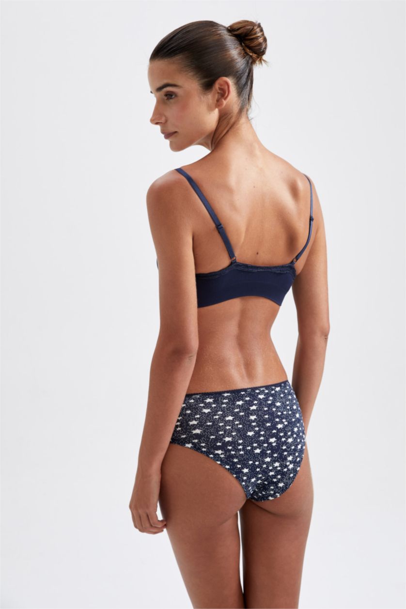 نساء كحلي سراويل داخلية منقوشة - 3 قطع