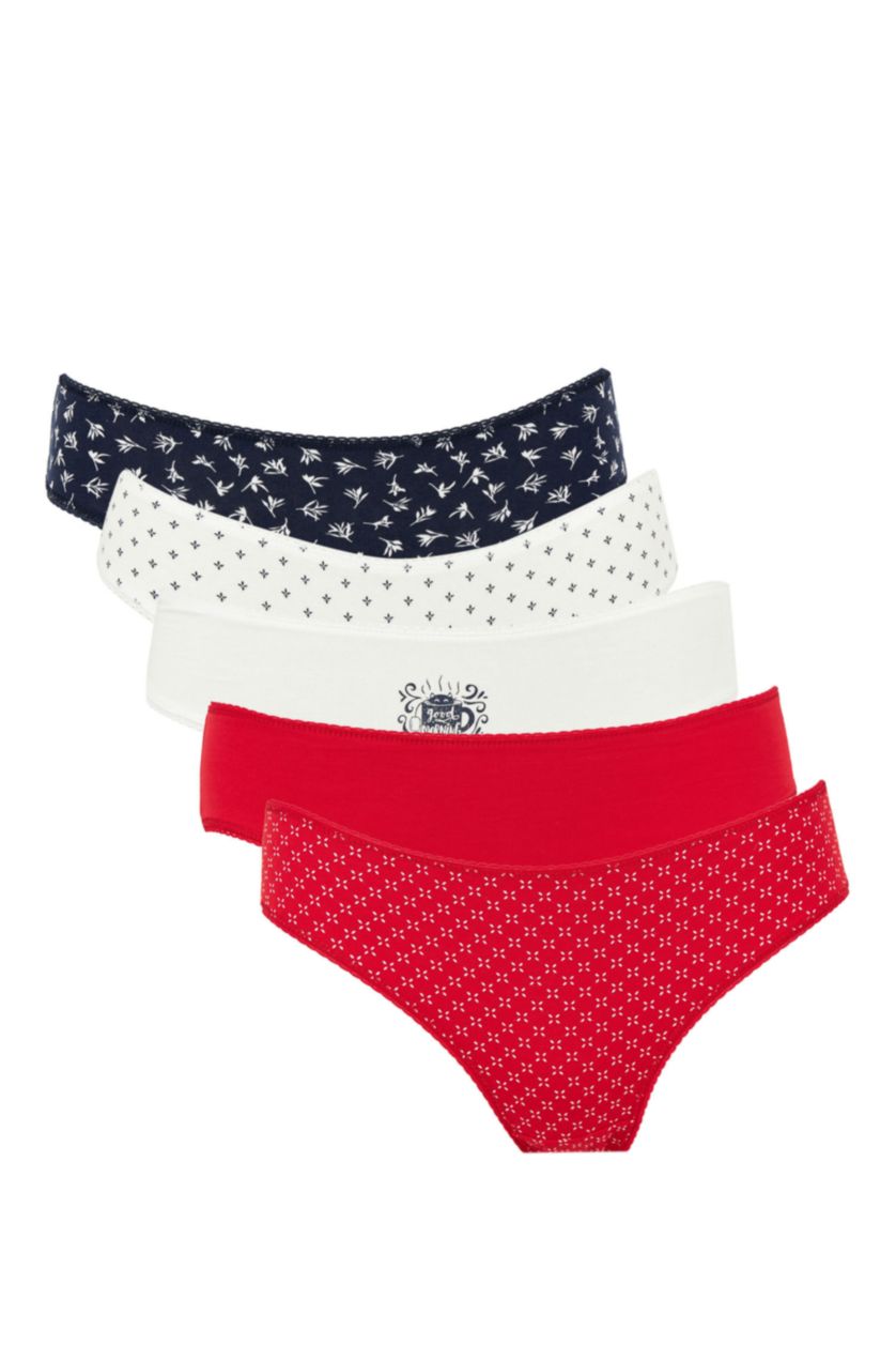 WOMAN NAVY 5 Piece Panties Set