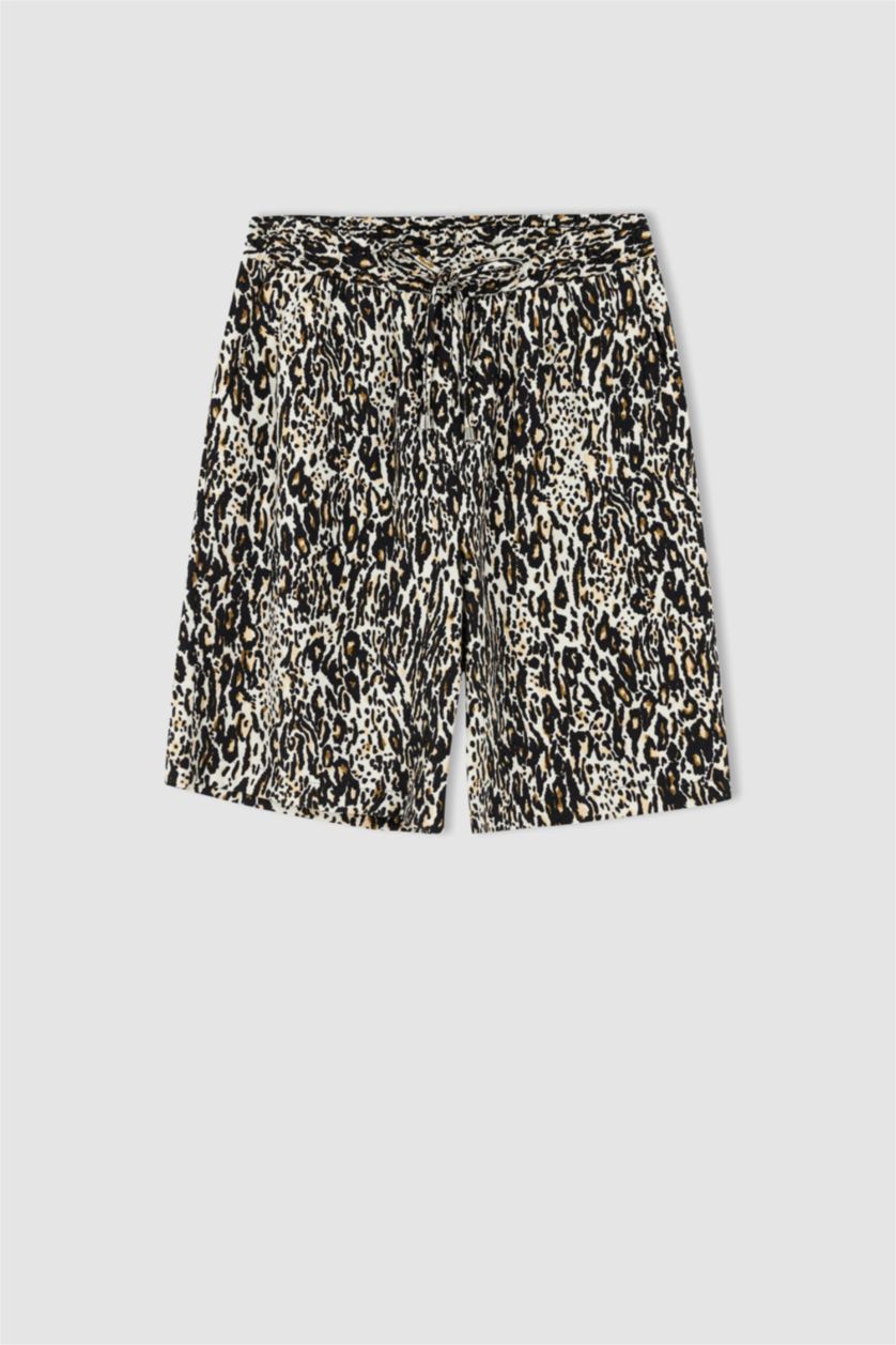 WOMAN Ecru Linen Look High Waist Short Leg Shorts