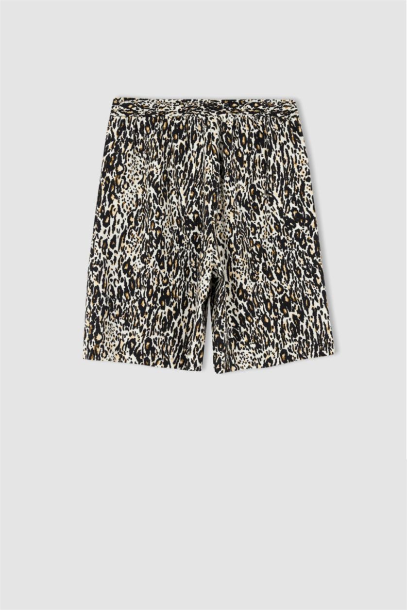 WOMAN Ecru Linen Look High Waist Short Leg Shorts